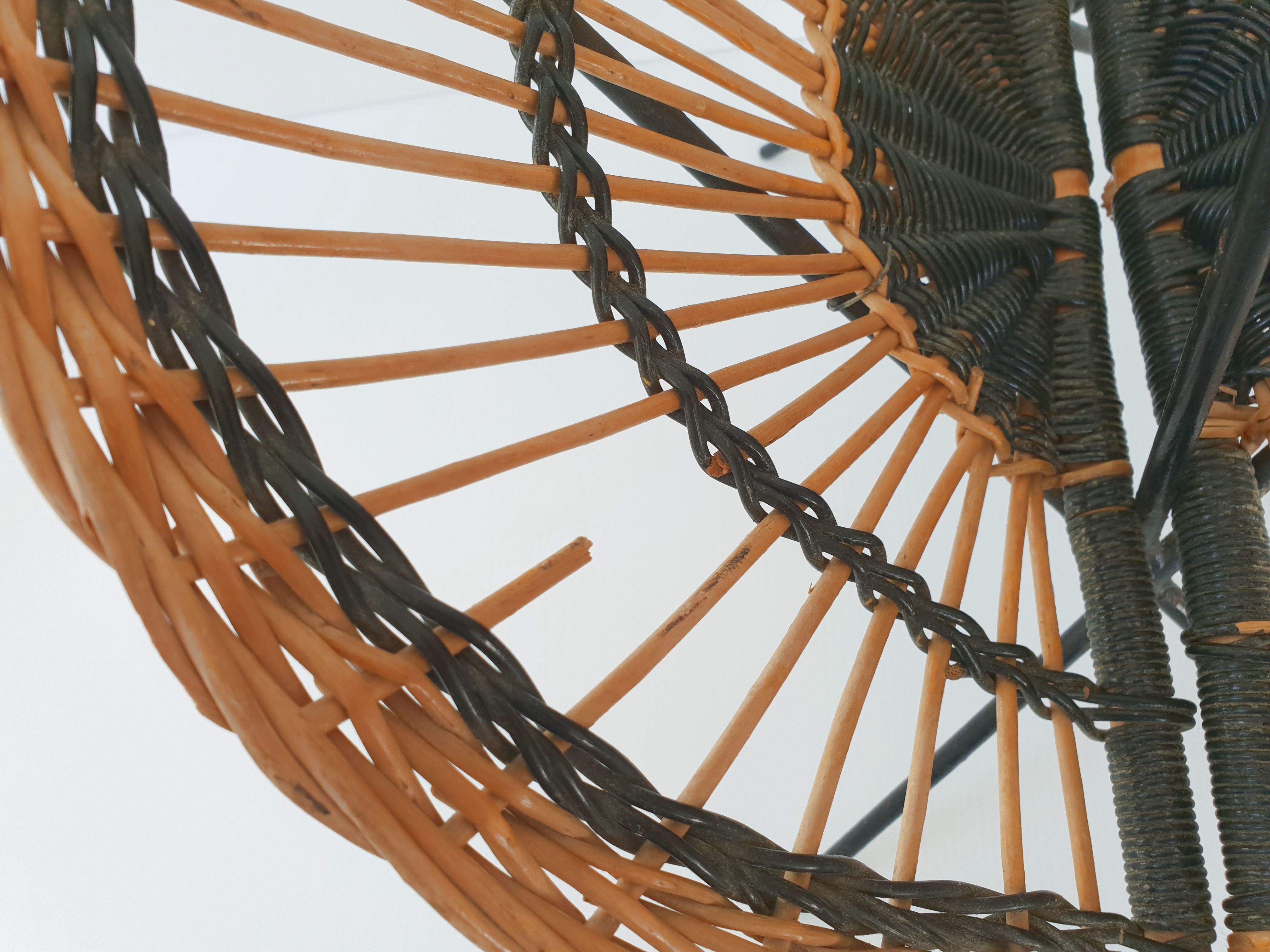 Vintage rattan magazine holders