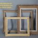 Old frame wood bamboo way 73,5x61,5 foliage 70x58 cm SB