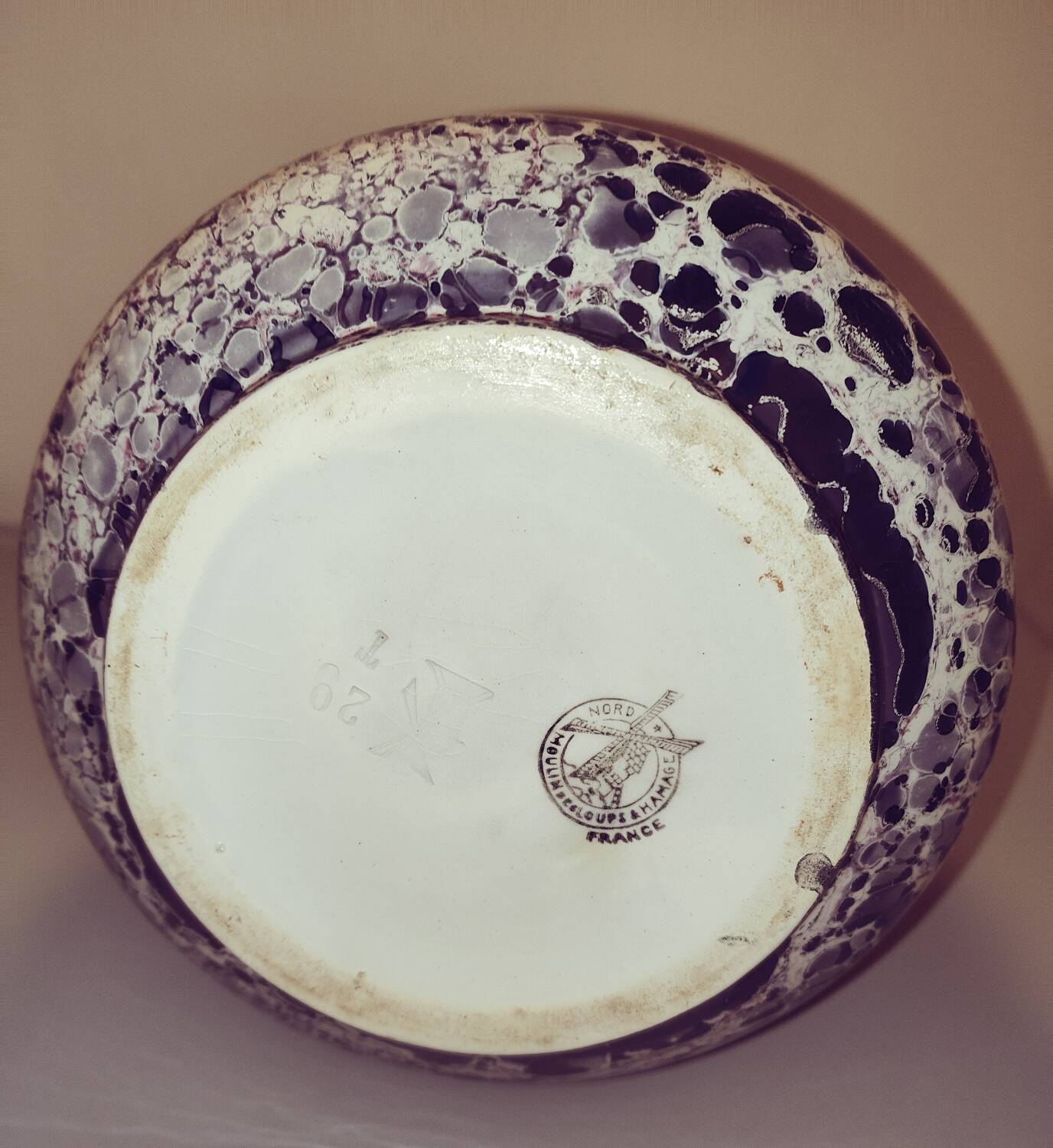 Porcelain vase Signed Hamage Moulin Loups