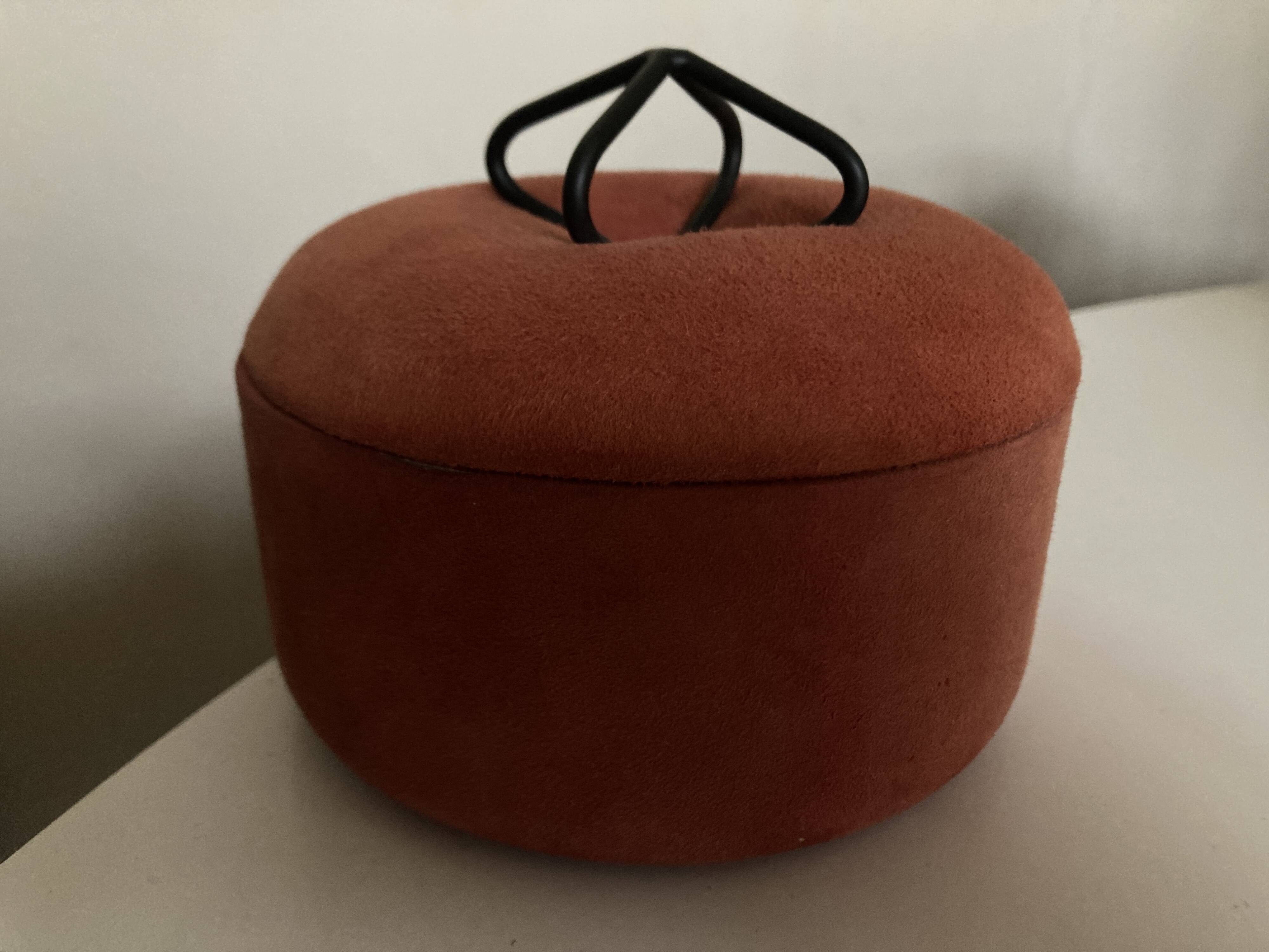 Space Age 1960 box in suede calfskin
