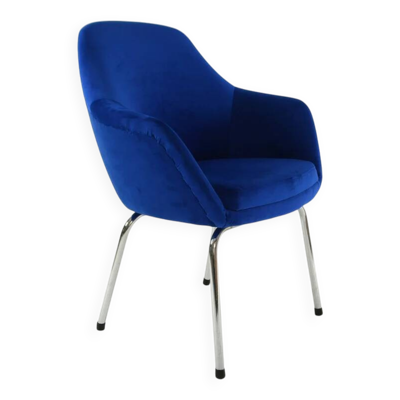 Fauteuil coquille bleu roi