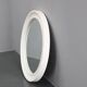 Miroir rond italien des années 1970, signé Carrara et Matta America Brevettato, en plastique blanc
