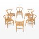 Set of 6 'CH24' wishbone dining chairs by Hans J Wegner for Carl Hansen, De