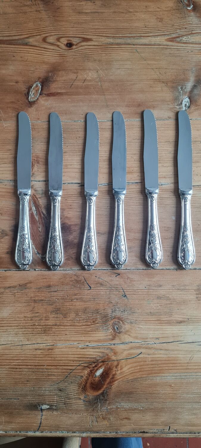 Service de 6 couteaux en inox
