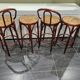 Set of 4 vintage cane bistro stools