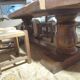 Monastery table with Occitan cross + 4 chairs - 20th century