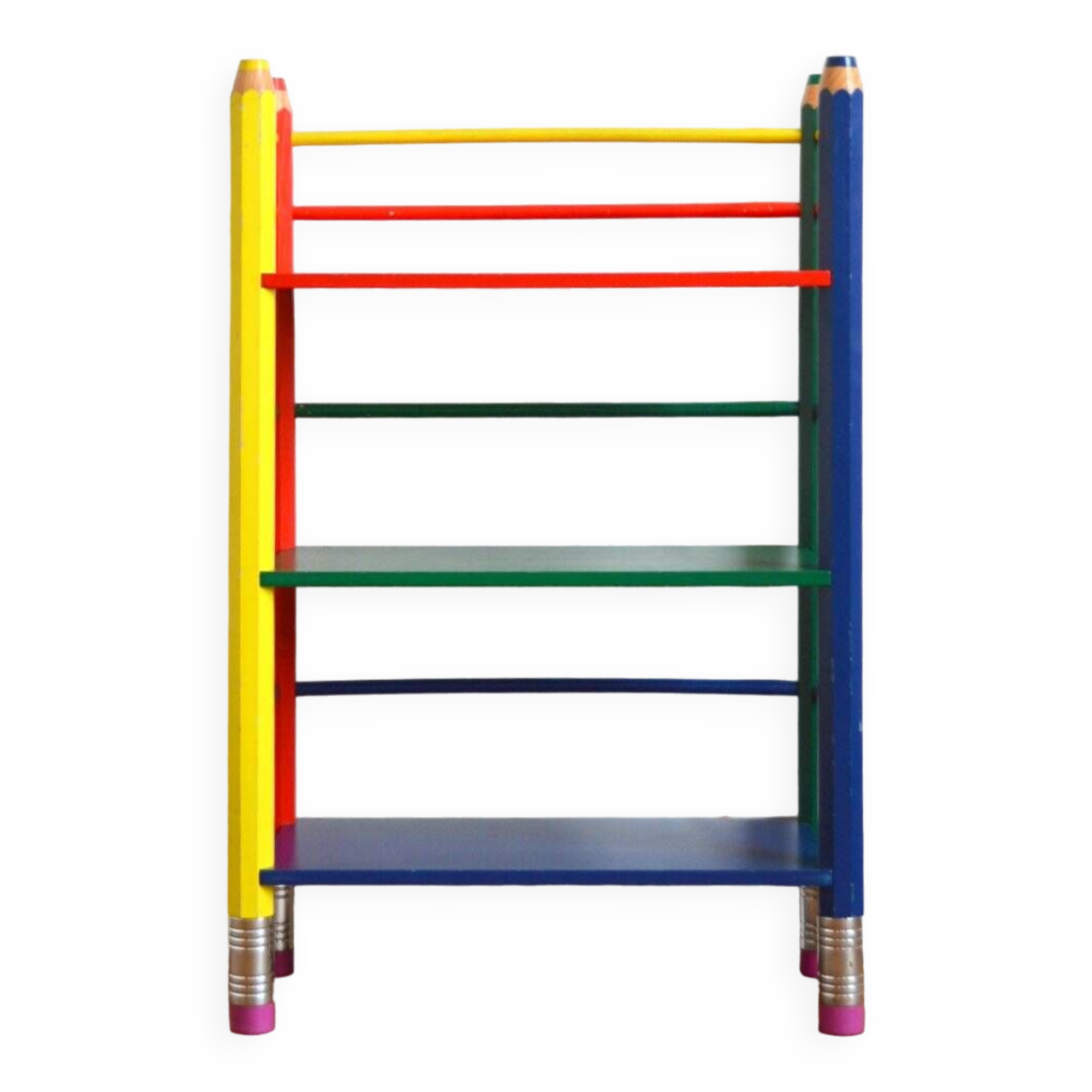 Pierre Sala pencil shelf on legs Clairefontaine collection 1980