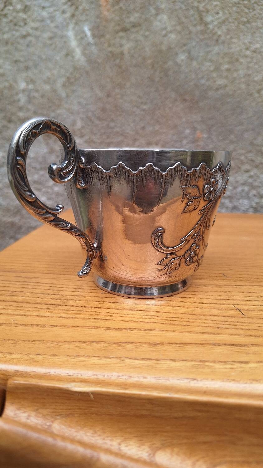 Christofle Gallia silver-plated chocolate cup