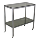 Mid-century smoked glass serving cart, Italy, 1970s