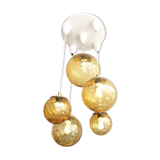 Suspension 5 boules ocre, 1970