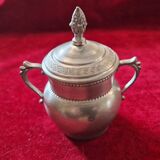Earthenware and pewter coffee service