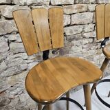 Set of 3 vintage 1970s bar stools