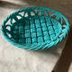 Vintage Vallauris woven ceramic dish