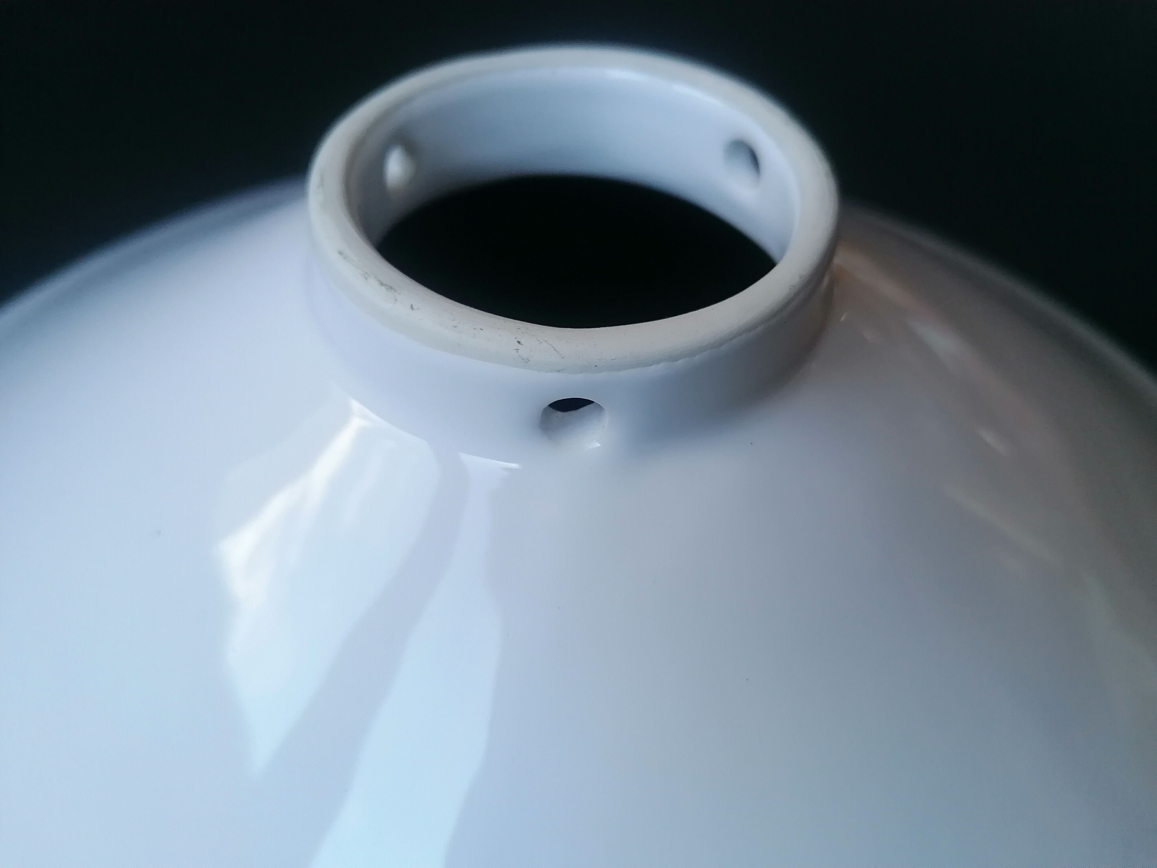 Old white ceramic pendant lamp