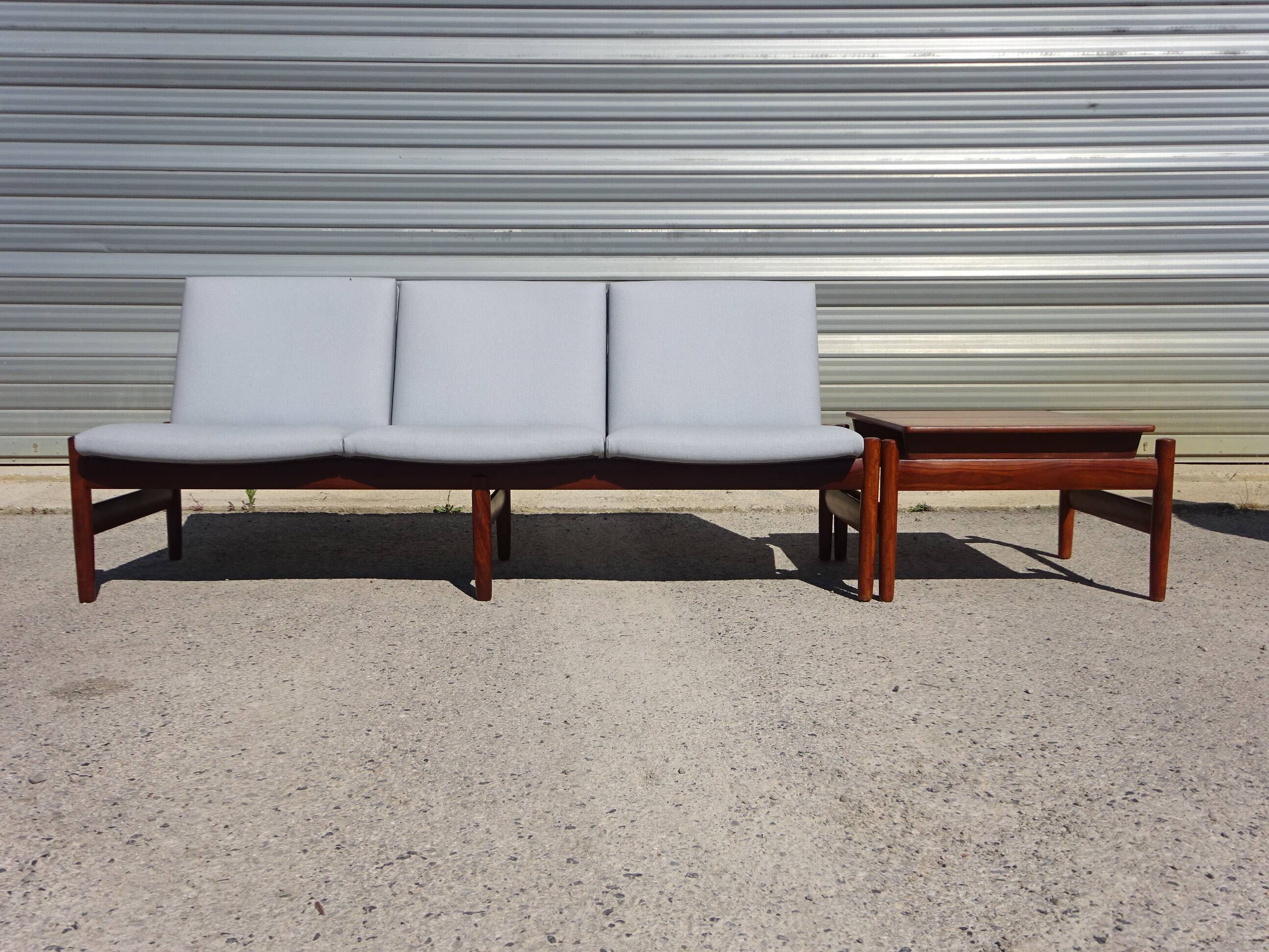 Modular 3-seater sofa + a teak coffee table by Karl SØrlie & SØnner