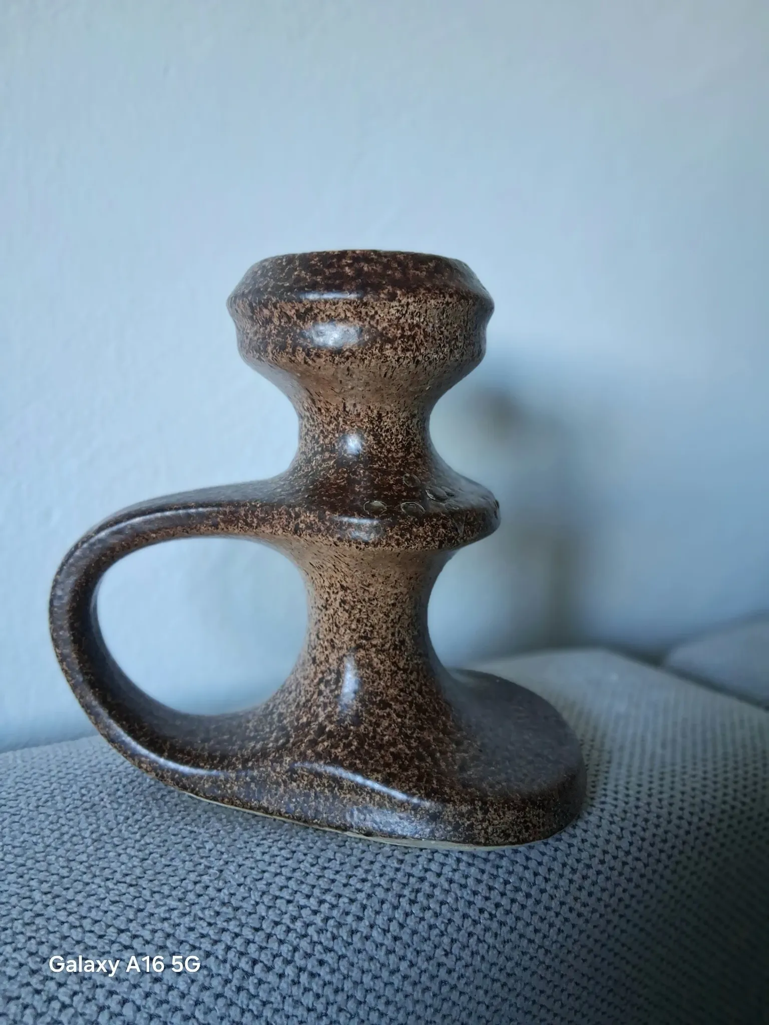 Vintage Modernist Candle Holder Signed Bastien Quimper.