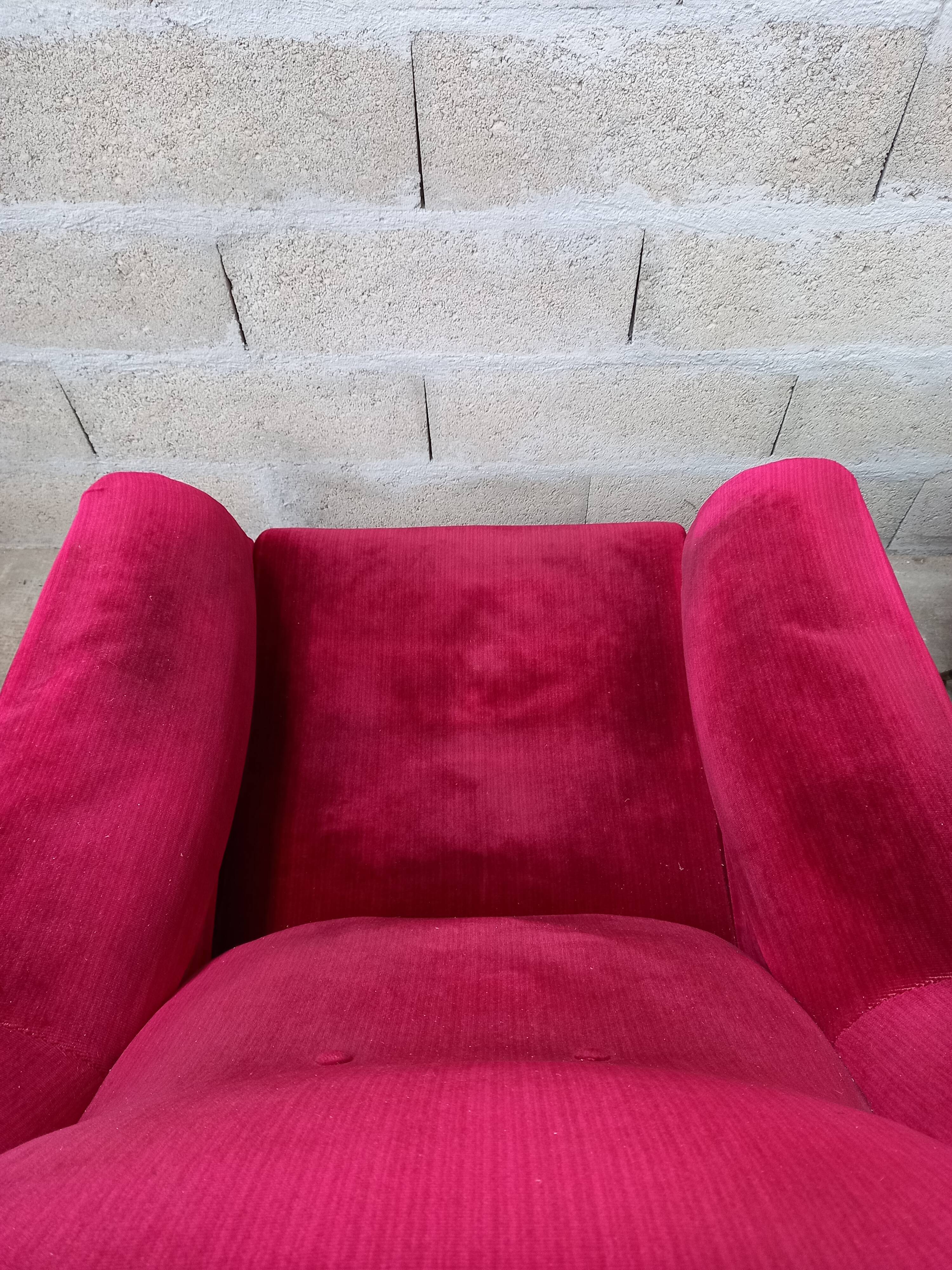 Pair of italian armchairs and ottoman
