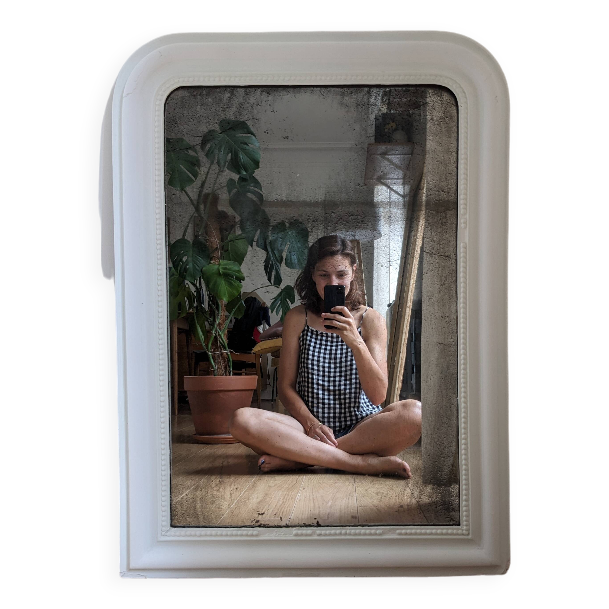 Classic white mirror