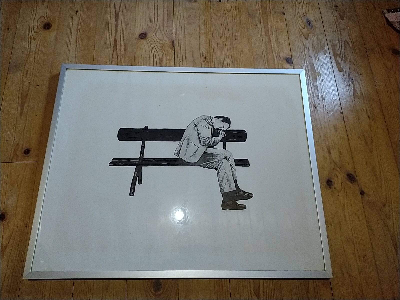 Arja Van Den Bergh. The nap on the bench. Signed and numbered.