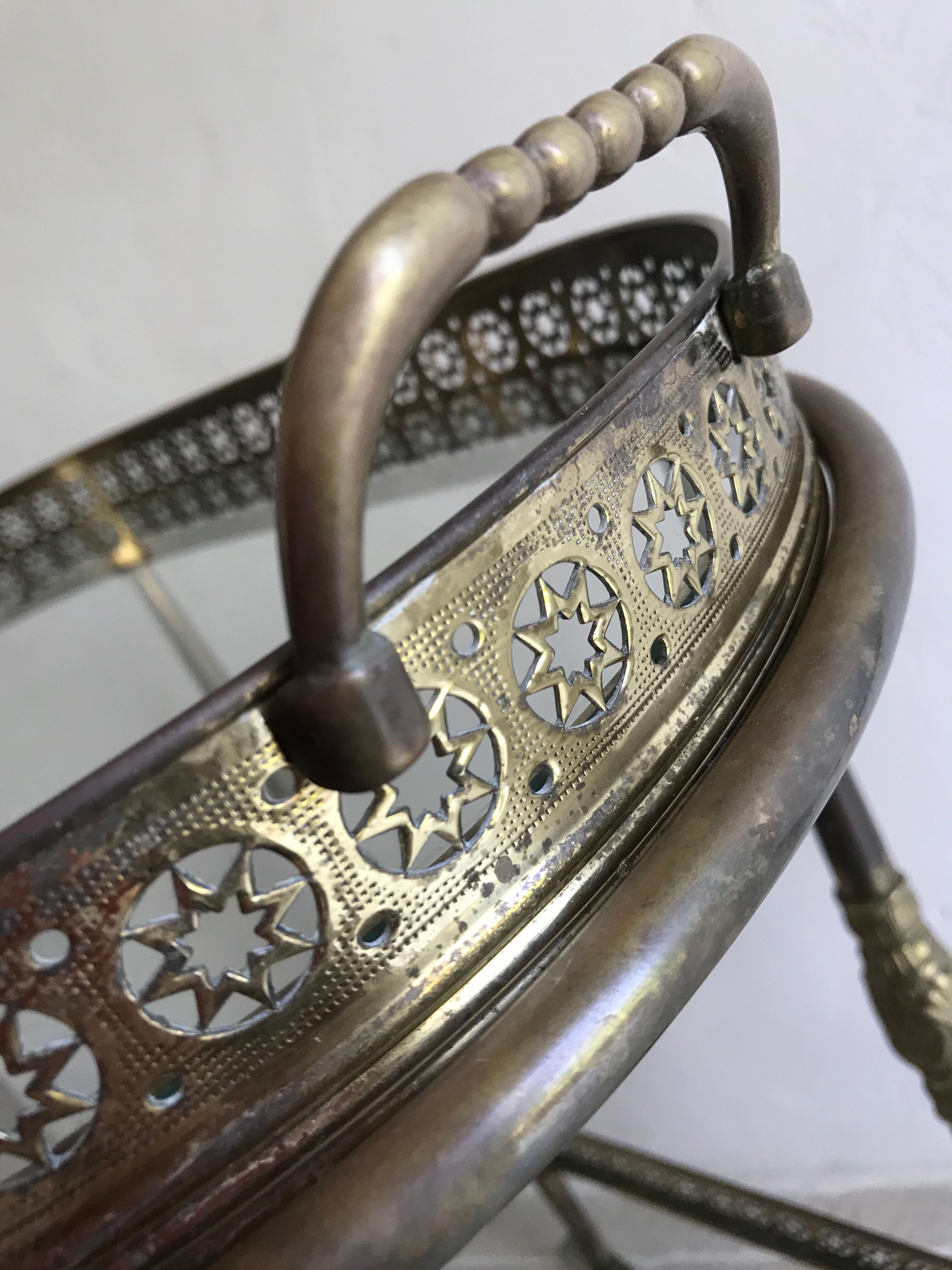 Vintage brass trolley