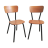 Deux chaises d'école industrielle