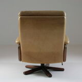 Leather lounge chair by André Vandenbeuck