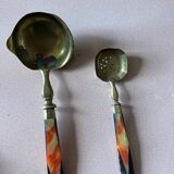 12-piece brass and backelite dessert service