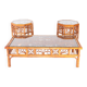 Ensemble de 3 tables basses en rotin