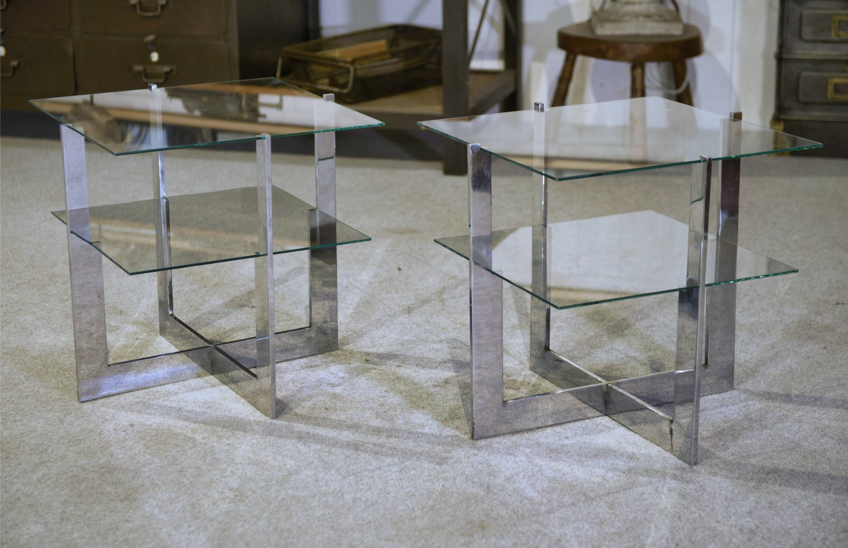 Pair of 1950s design coffee tables