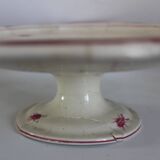 Service Gien "Paysage rose" original 2 plat à gateau + 8 assiette à dessert