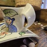 Paire de tasses et sous tasses Villeroy et Boch, nouvelle vague jungle
