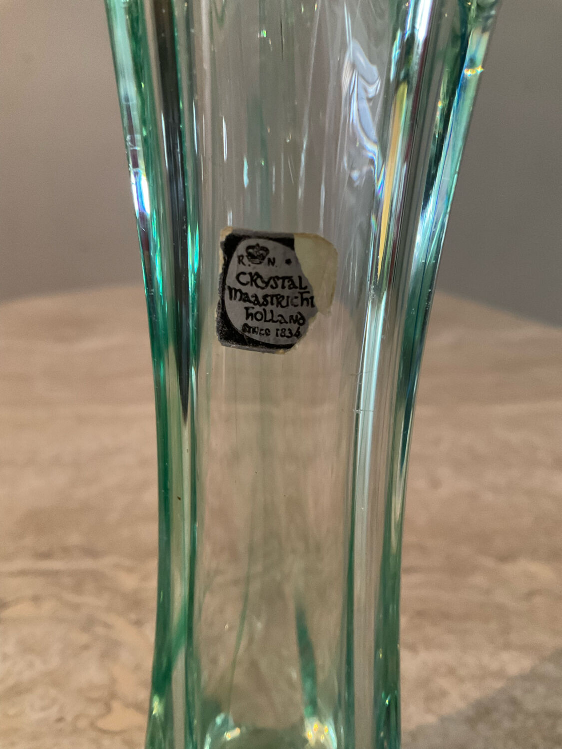 Vintage crystal-Holland soliflore vase
