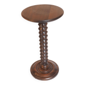 Gueridon  bois colonne pointes