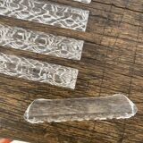 Set of antique glass knife holders