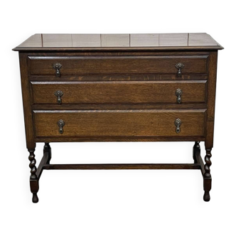 Commode anglaise en chêne des années 1930