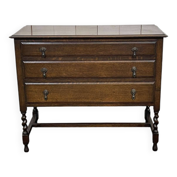 1930s English oak chest of drawers