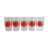 Set of 5 henkel seventies apple glasses