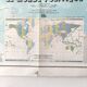 Map planisphere the vintage world 127x81cm 70s
