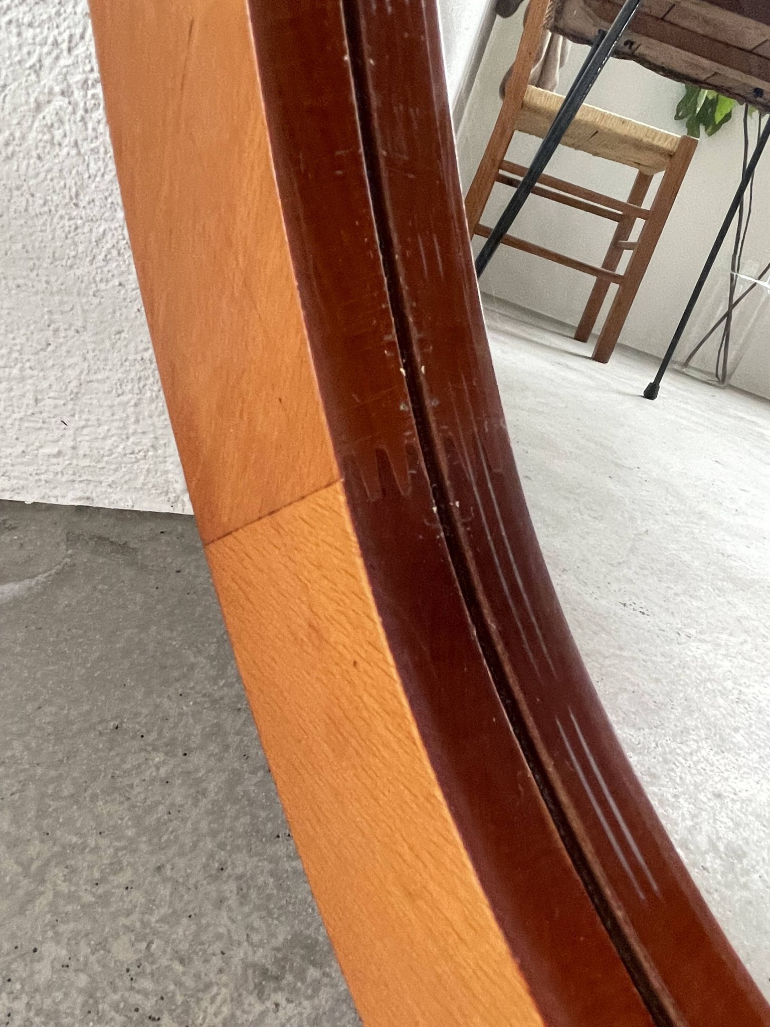 Oval cherry mirror