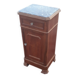 Louis Philippe style bedside table with black marble top