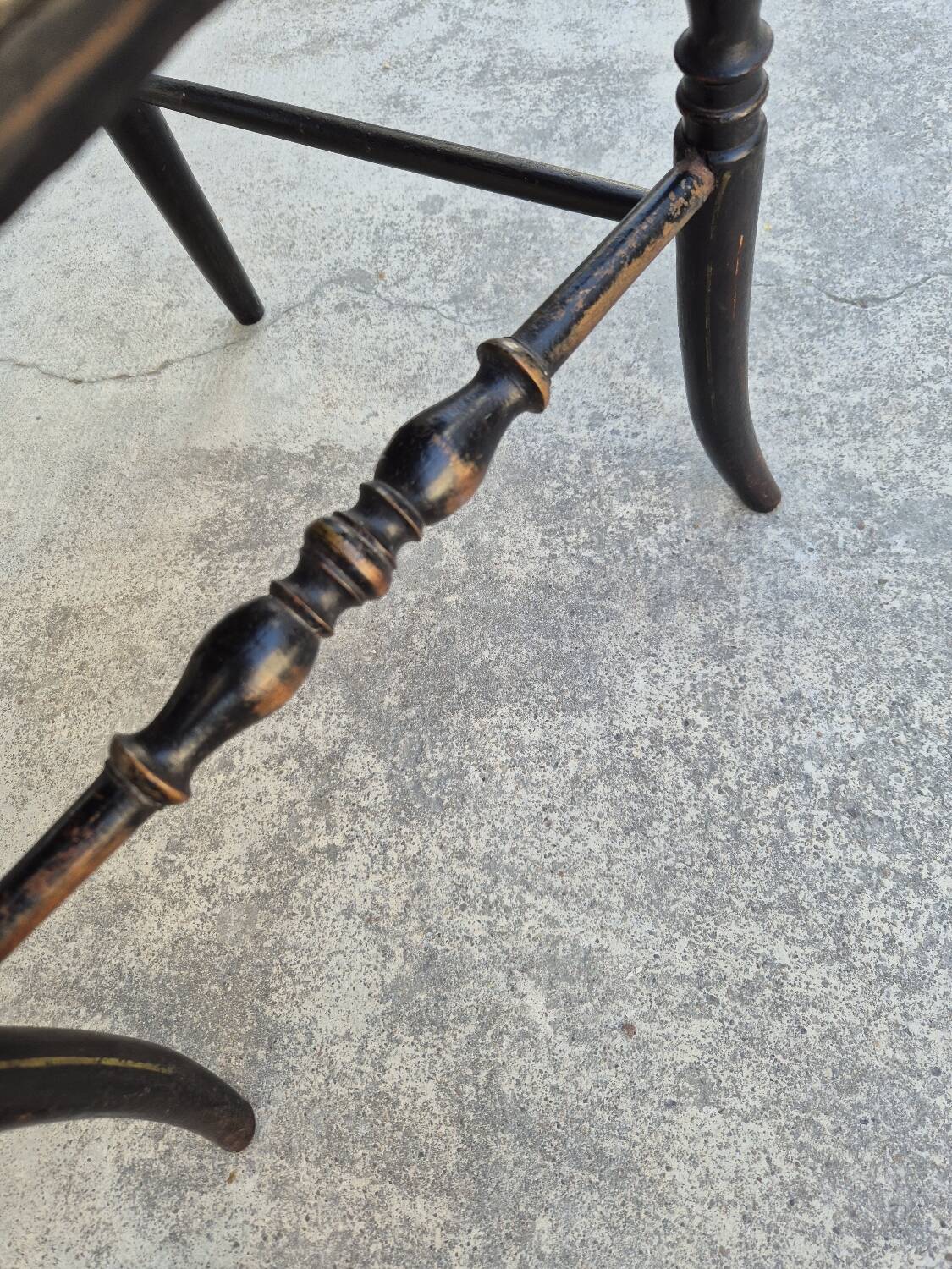 Napoleon III chair in blackened wood, 19th century