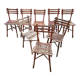 Set of 8 guinguette chairs 1920