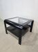 70s Bentwood Coffee Table with Glass Top – Mid Century Modern Black Si