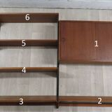 Kai Kristiansen vintage teak shelf modular system for FM Mobler