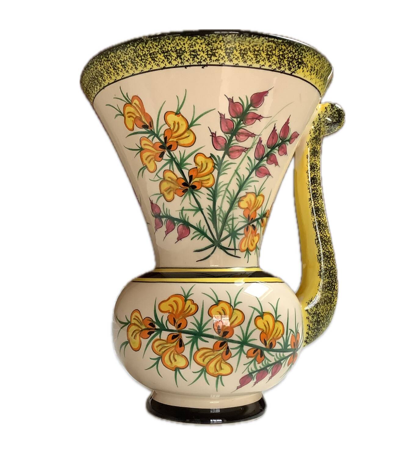Henriot Quimper polychrome earthenware vase