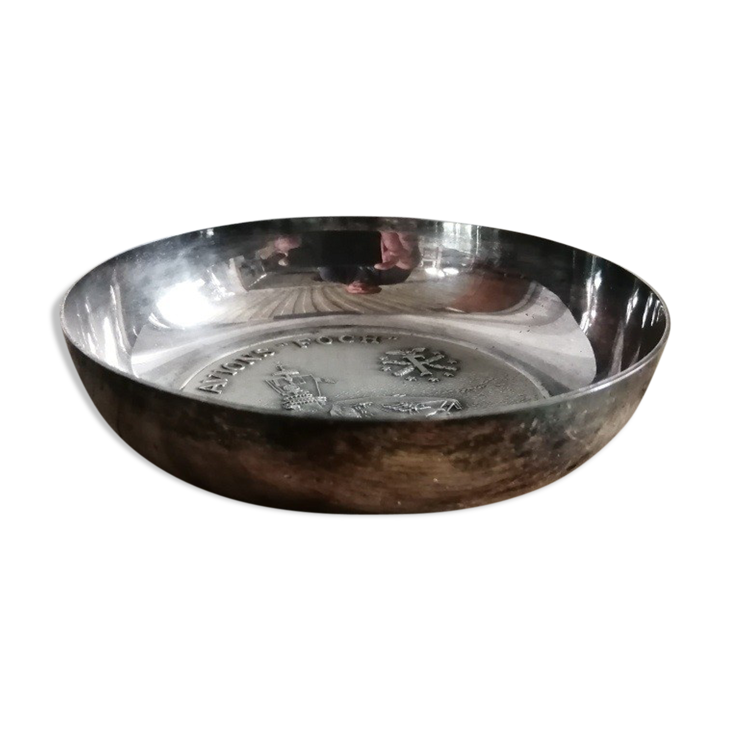 Silver metal cup Porte Plane Foch