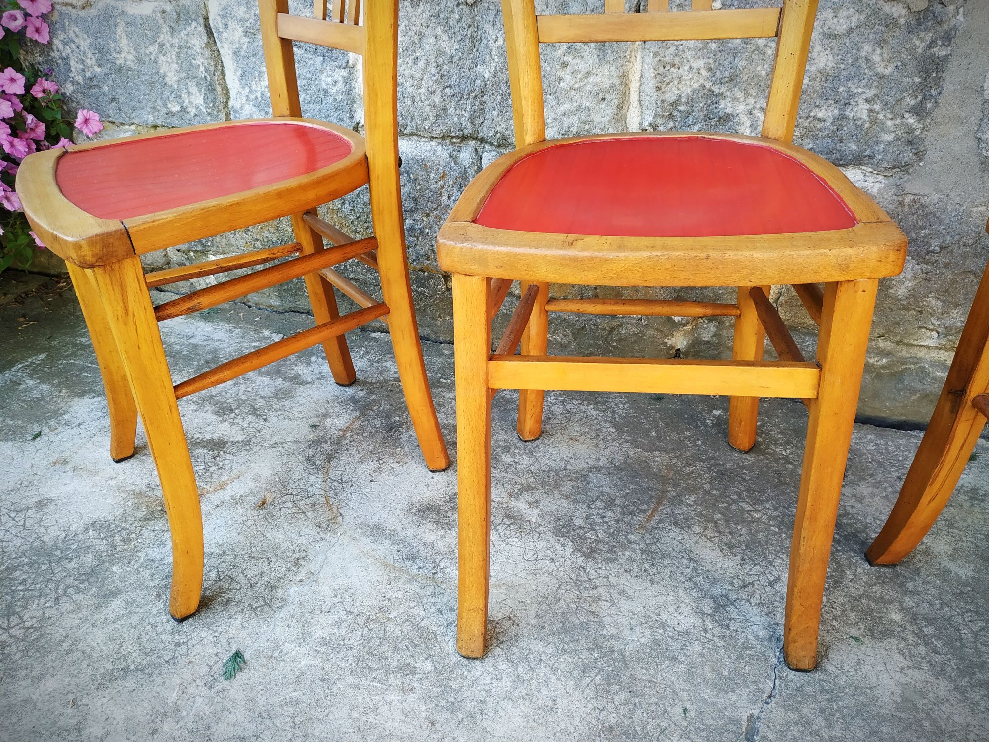 Set of four bistro chairs