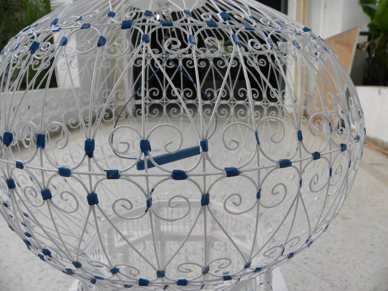 Decorative filigree birdcage Mediterranean charm
