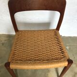 Set of 4 teak chairs Niels O.Moller