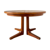Table à manger ronde en teck Silkeborg avec rallonges